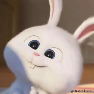 😊 c583a811 Snowball The Secret Life of Pets @hotlve lapin, lapinou, dessin animé, animal, animal de compagnie, mignon, film telegram sticker