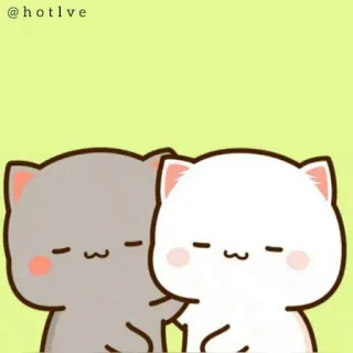 🙂 f121a59d @hotlve chats, mignon, animaux, kawaii, animation telegram sticker