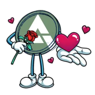 😘 2e2043f1 moneda, dibujo animado, amor, corazón, rosa, dar telegram sticker