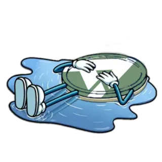 😭 81291c40 moneda, agua, relajante, chill, dibujos animados, flotando telegram sticker