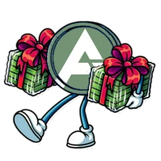 🎁 ff5cf168 regalo, moneda, obsequio, dibujo animado, personaje, fiesta telegram sticker