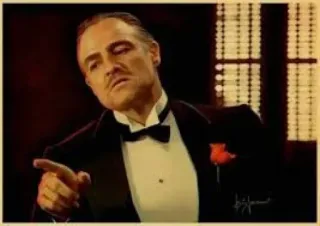 🦾 a4d2ac0e Don Corleone The Godfather phim, mafia, kinh điển, xã hội đen, marlon brando telegram sticker
