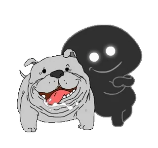 🐶 cb3cc2ef cane, cartone animato, animale domestico, animale, amico, sorridente, personaggio telegram sticker