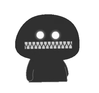 🤐 cb54ab4f mostro, bocca con cerniera, oscuro, creatura, cartone animato, ombra, astratto telegram sticker