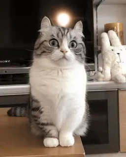 🐈 3b0fe9d5 แมว, น่ารัก, สัตว์, แมวบ้าน, สัตว์เลี้ยง, สก๊อตติชโฟลด์ whatsapp sticker