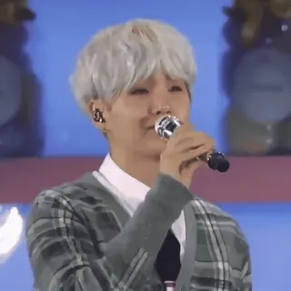 🧷 7d3a9dd1 person, man, singer, performance, kpop, microphone telegram sticker