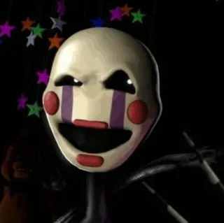 💜 67de0e96 Puppet Five Nights at Freddy's Five Nights at Freddy's, FNAF, Marionetta, Animatronico, Horror, Videogioco whatsapp sticker