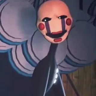 💜 9cf64b8e Marionette Five Nights at Freddy's marionetta, horror, videogioco, animatronico whatsapp sticker