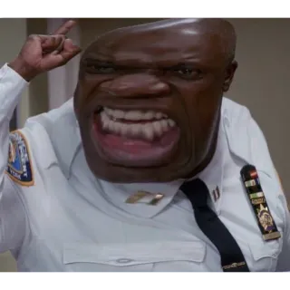 🤬 43d368ba środkowy palec, policja, policjant, zły, mem telegram sticker