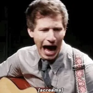 🗣 4a63fab4 [screams] mężczyzna, krzyczący, gitara, muzyka, śmieszne telegram sticker