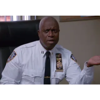 💁‍♂️ 6abc387e Raymond Holt Brooklyn Nine-Nine Raymond Holt, Andre Braugher, Brooklyn 9-9, policja, serial TV, kapitan telegram sticker