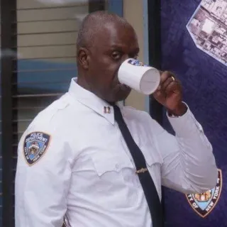 ☕️ 86677def Raymond Holt Brooklyn Nine-Nine Raymond Holt, Brooklyn Nine-Nine, policja, komedia, serial telegram sticker