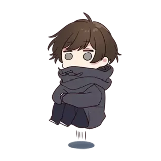 😦 dd6bb0fe Аниме, Чиби, Грустный, Парень, Каваий telegram sticker