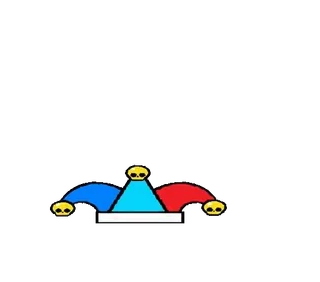 🎊 3cc959f2 giullare, teschio, cappello, colorato, cartone animato, eccentrico telegram sticker