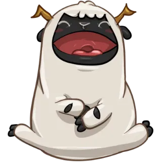 😂 1aee7c3d desenho animado, animal, ovelha, feliz whatsapp sticker