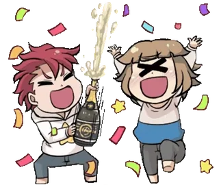 🎈 1030cf70 festa, party, coriandoli, cartoni animati, champagne, gioia telegram sticker