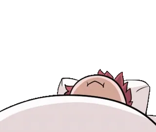 🎈 a7b34f64 sonno, letto, cuscino, cartone animato, personaggio, carino telegram sticker