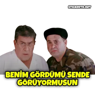 🎉 1337b1b3 BENIM GÖRDÜMÜ SENDE GÖRÜYORMUSUN pria, turki, pertanyaan, ekspresi, kebingungan telegram sticker