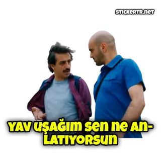 🎉 9a234846 YAV UŞAĞIM SEN NE AN-LATIYORSUN turki, ekspresi, pertanyaan, dialog telegram sticker