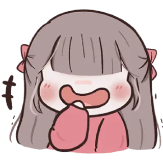 🍥 13fd375e を Anime meisje, Leuk, Cartoon, Sticker, Blozen whatsapp sticker