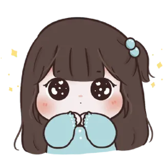 🍥 4b61d72d Cartoon, Meisje, Anime, Leuk, Kawaii whatsapp sticker