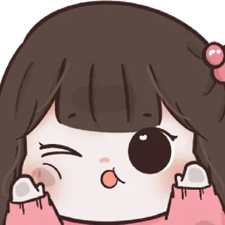 🍥 b29e79d1 schattig, cartoon, kawaii, meisje, chibi whatsapp sticker