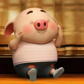 🐷 5b7d50e7 pig, cute, cartoon, animal, illustration whatsapp sticker
