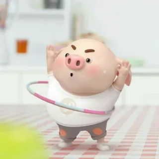 🐷 c8c1f04c pig, hula hoop, cartoon, cute, piglet whatsapp sticker