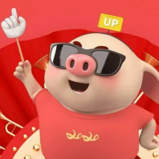 🐷 fa9dbfb3 UP pig, sunglasses, cartoon, year of the pig, up whatsapp sticker