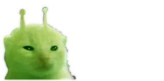 😕 c58a5fc7 猫, エイリアン, ミーム, 面白い, ステッカー whatsapp sticker