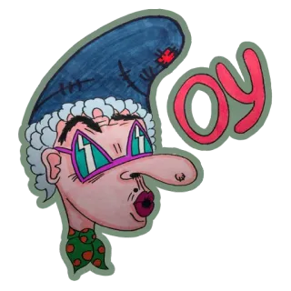 😮 59abf0b9 OY personaje, dibujo animado, expresión, sticker telegram sticker