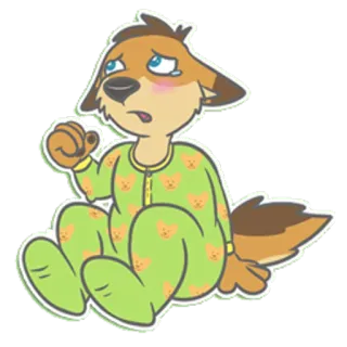 😨 27819c9b 의인화, 동물, 여우, 만화, 슬픈 telegram sticker