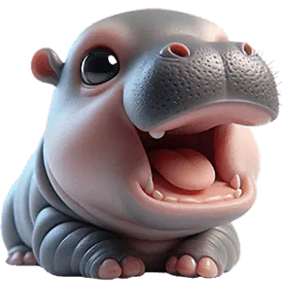 Бегемотик @Nyasticks telegram stickers