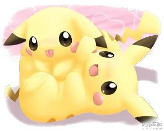 💛 01c3682a Pikachu пикачу, покемон, милый, мультфильм, аниме, каваий whatsapp sticker