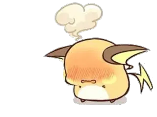 💛 0fda8df9 Raichu Pokemon покемон, райчу, злой, милый, мультфильм whatsapp sticker