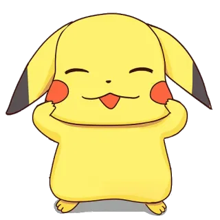 💛 14fe050b Pikachu Pokemon Пикачу, Покемон, Мультфильм, Милый, Аниме, Электрический, Желтый whatsapp sticker