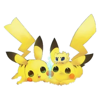 💛 22a63c02 Pikachu покемон, пикачу, милый, мультфильм, аниме, кавай whatsapp sticker