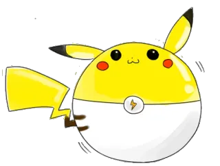 💛 22a7b4c5 Pikachu покемон, пикачу, мультфильм, аниме, желтый, электрический, милый, наклейка whatsapp sticker