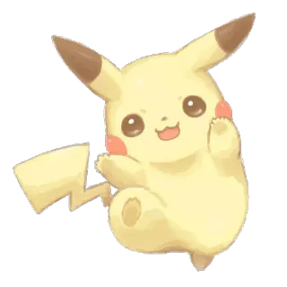 💛 3dbc1a36 Pikachu Пикачу, Покемон, Мультфильм, Электрическая мышь, Милый, Животное, Желтый whatsapp sticker