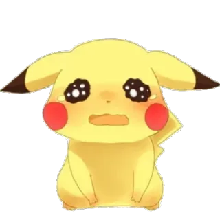 💛 4c8f6902 Pikachu Pokemon Покемон, Пикачу, Аниме, Мультфильм, плачет, грустный whatsapp sticker