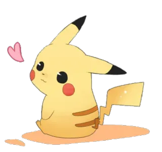 💛 636365b5 Pikachu Пикачу, Покемон, мультфильм, милый, стикер whatsapp sticker