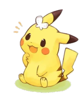 💛 75a573e4 Pikachu Pokemon покемон, пикачу, мультфильм, аниме, кавай, милый whatsapp sticker