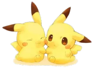 💛 7899f255 Pikachu пикачу, покемон, мультфильм, аниме, милый, стикер, каваи whatsapp sticker