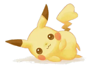 💛 7e5d9b2a Pikachu пикачу, покемон, милый, животное, мультфильм, стикер whatsapp sticker