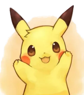 💛 898fd9c4 Pikachu Pokemon покемон, пикачу, мультфильм, животное, персонаж, желтый, электрический whatsapp sticker