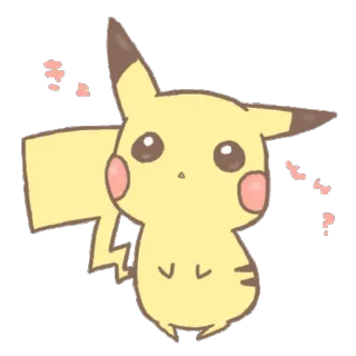💛 9b37b453 Pikachu Пикачу, Покемон, аниме, мультфильм, милый, фанарт, желтый, мышь whatsapp sticker