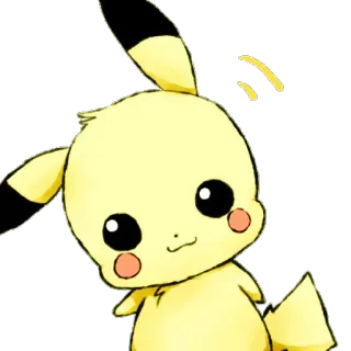 💛 ab863ed4 Pikachu Pokemon Пикачу, Покемон, мультфильм, аниме, милый, желтый whatsapp sticker