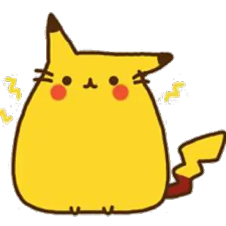 💛 e1738688 Pikachu Pokemon пикачу, покемон, мультфильм, кот, животное, каваий whatsapp sticker