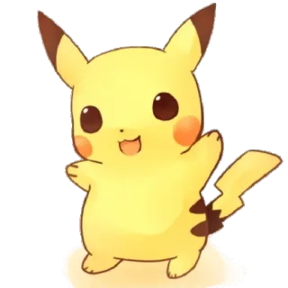 💛 ff1d8659 Pikachu пикачу, покемон, мультфильм, животное, желтый, милый, аниме whatsapp sticker