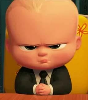 😠 03399dd7 Boss Baby The Boss Baby Мультфильм, Малыш, Костюм, Босс, Персонаж telegram sticker